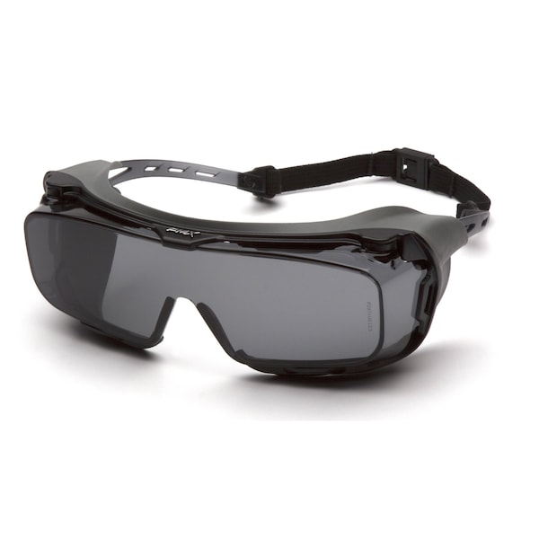 Pyramex Cappture, Safety Glasses, Anti-Fog & Anti-Scratch, Gray Lens, Grey Frame, Full-Frame S9920STMRG - main